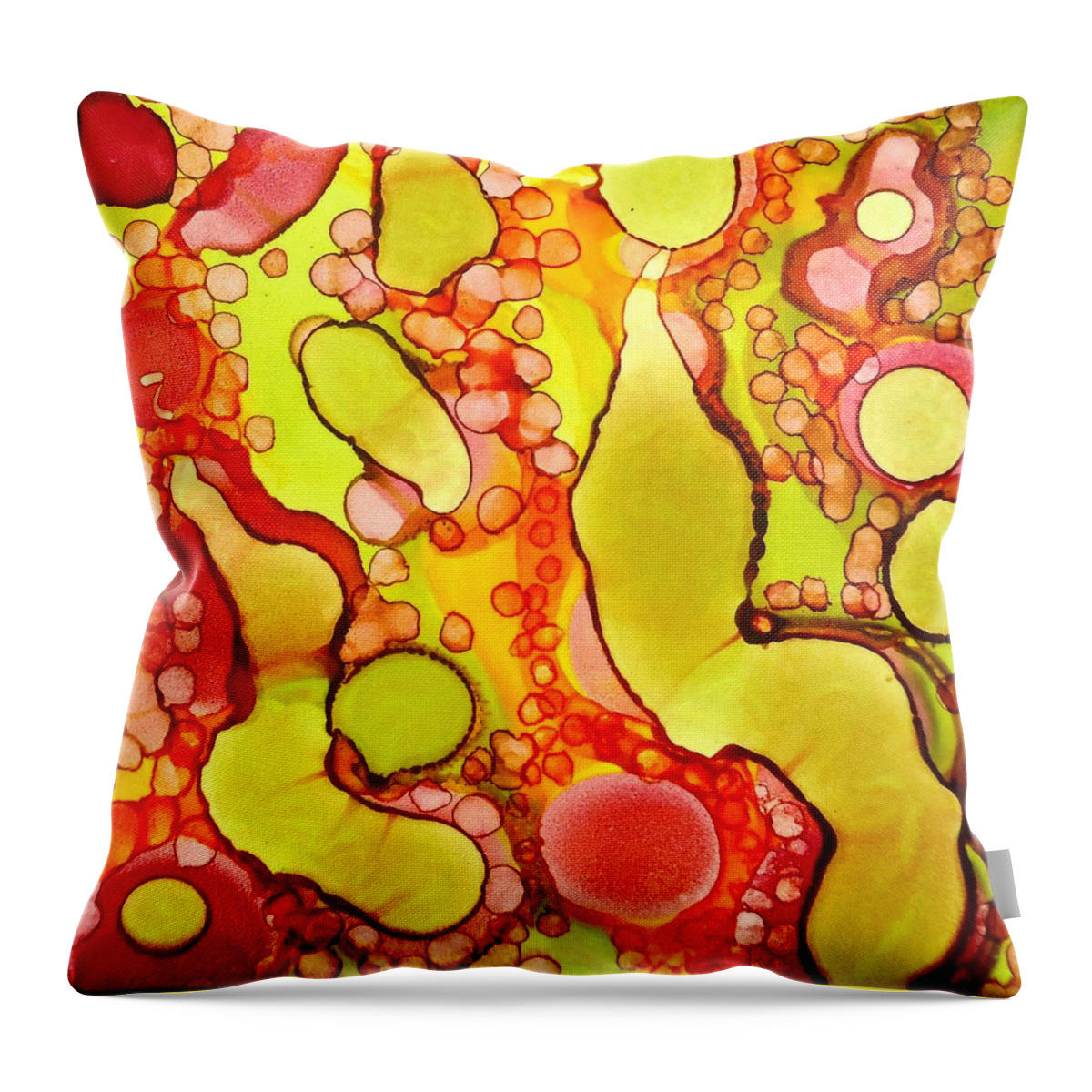 Abstract Throw Pillow featuring the painting Abstract #2 by Laurie Anderson