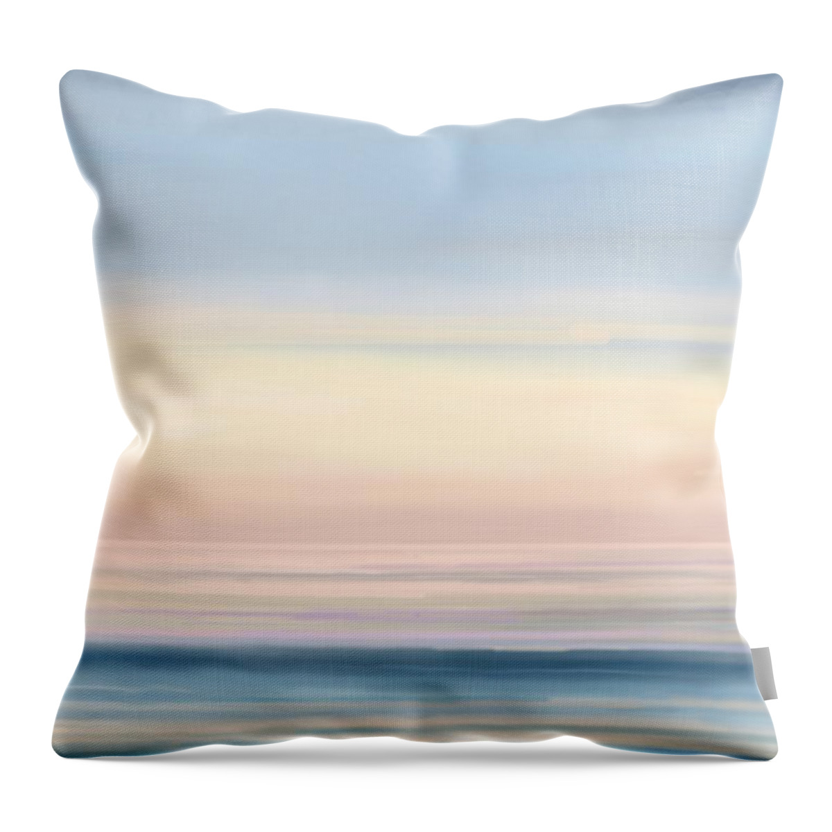 Abstract Throw Pillow featuring the painting Abstract Long Pink Sunset #1 by Stephen Jorgensen