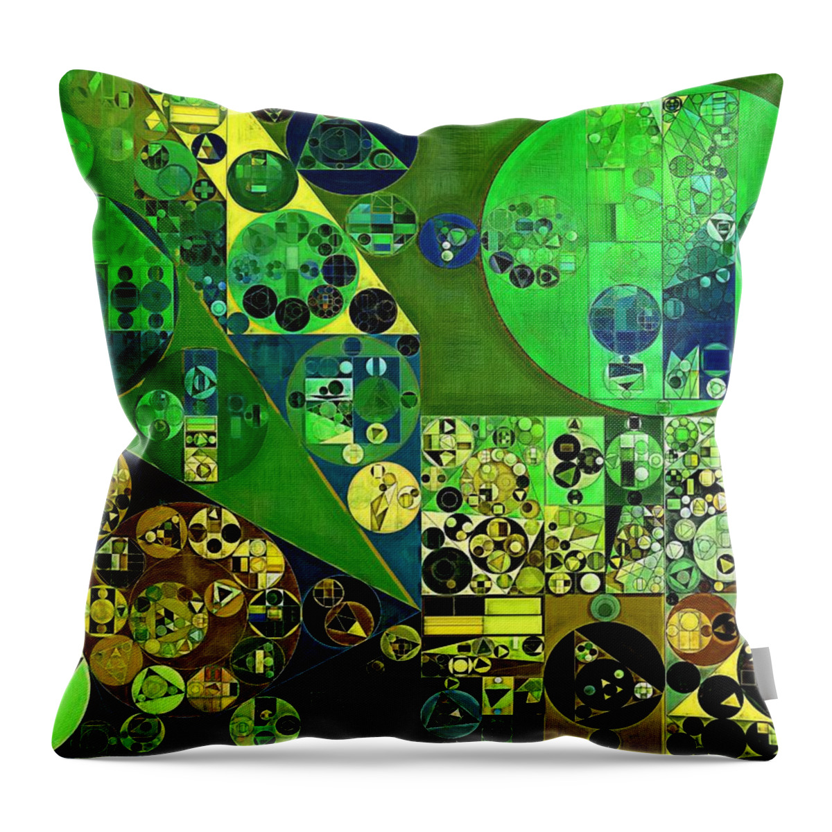 Print Throw Pillow featuring the digital art Abstract painting - June bud #1 by Vitaliy Gladkiy