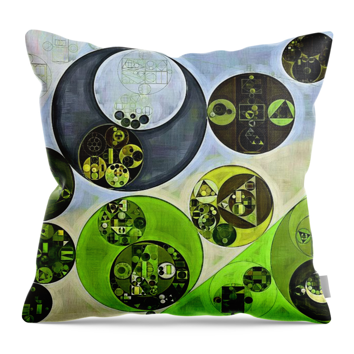 Abstract Painting Throw Pillow featuring the digital art Abstract painting - Maire #1 by Vitaliy Gladkiy