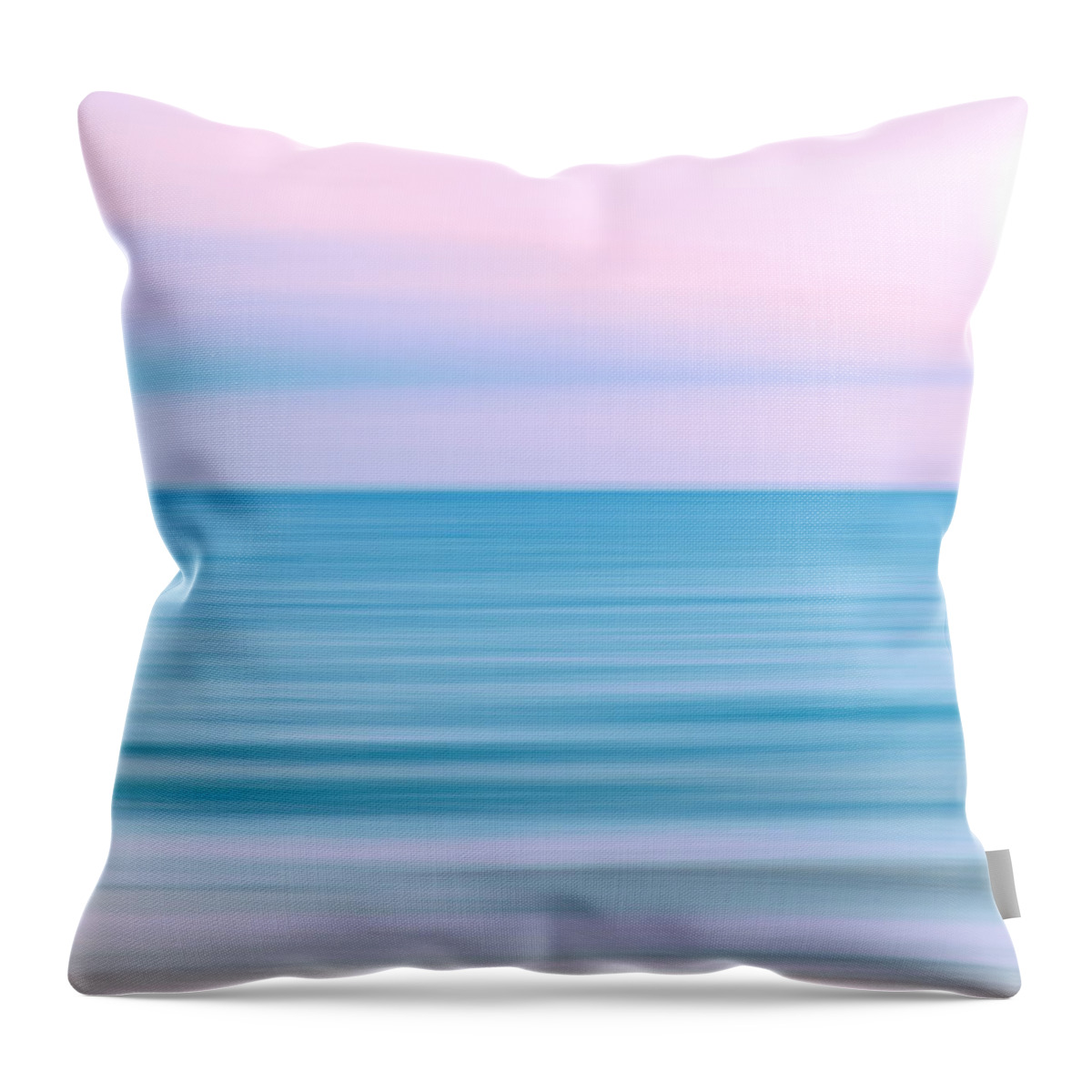 Abstract Throw Pillow featuring the photograph Abstract sky and ocean nature background #1 by Irina Moskalev