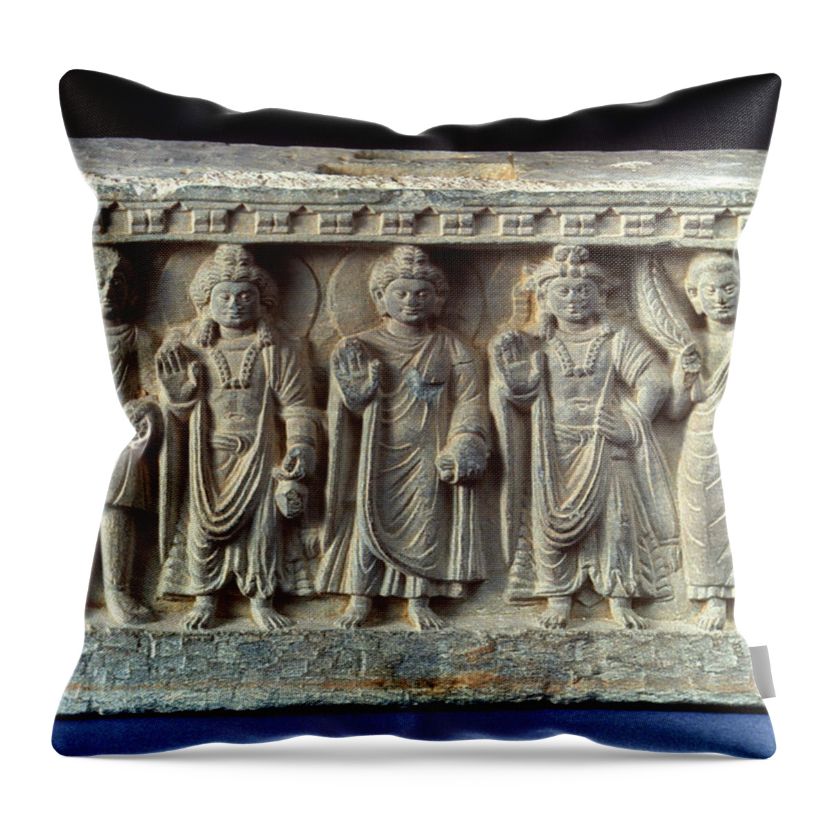 2nd Century Throw Pillow featuring the photograph Afghanistan: Buddha #1 by Granger