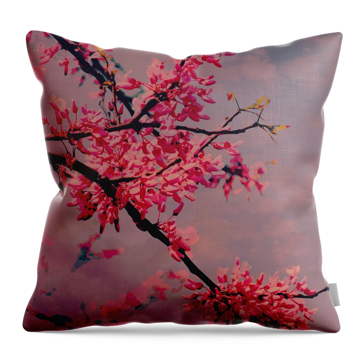 Spring Throw Pillow featuring the digital art After the Rain #1 by Tg Devore