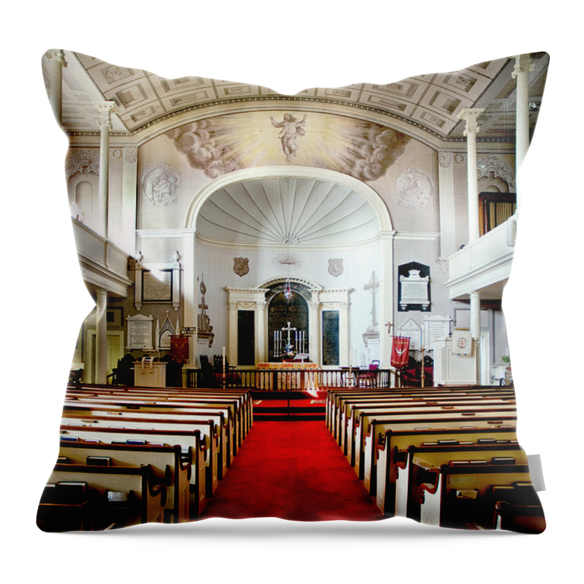 Cemetary Throw Pillow featuring the photograph Aisle of God #1 by Greg Fortier