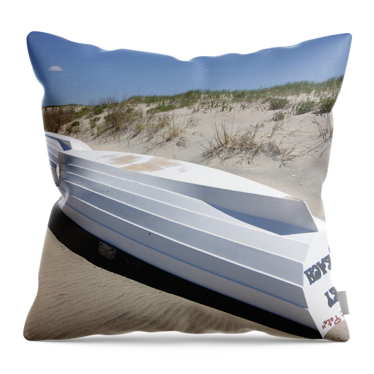 Boats Throw Pillow featuring the photograph All in a Row #1 by Mary Haber