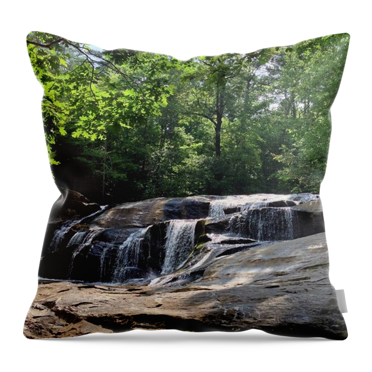  Throw Pillow featuring the photograph Allatoona Falls #1 by Daniel Eskridge