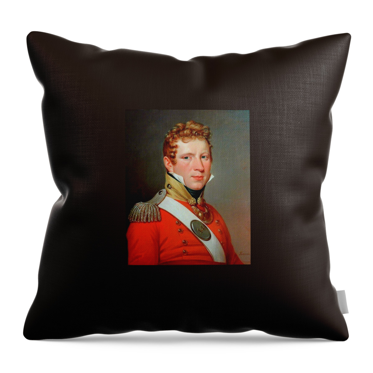 An Officer Of The 3rd Battalion Throw Pillow featuring the painting Army of Occupation #1 by MotionAge Designs