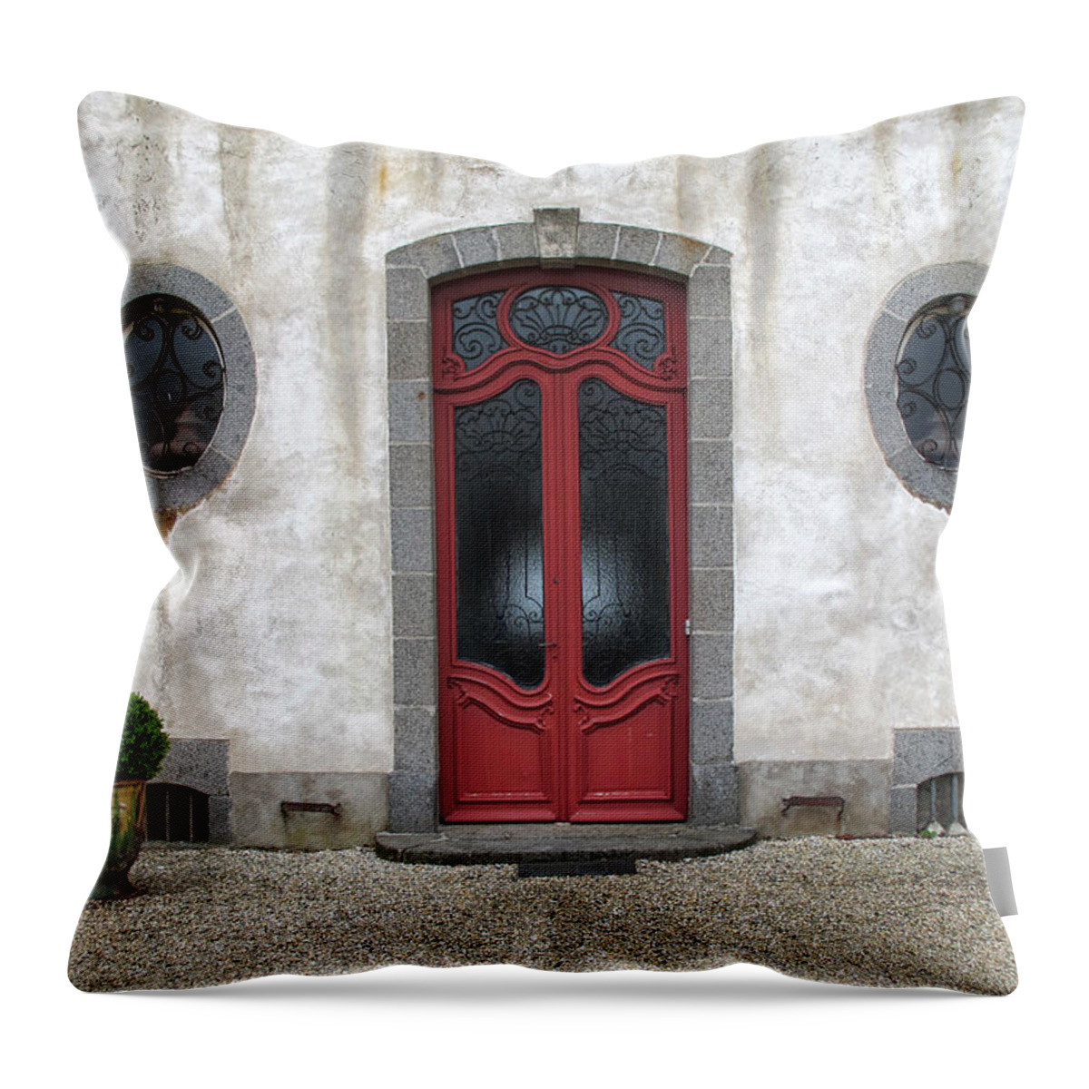 Door Throw Pillow featuring the photograph Art Deco Door #1 by Dave Mills