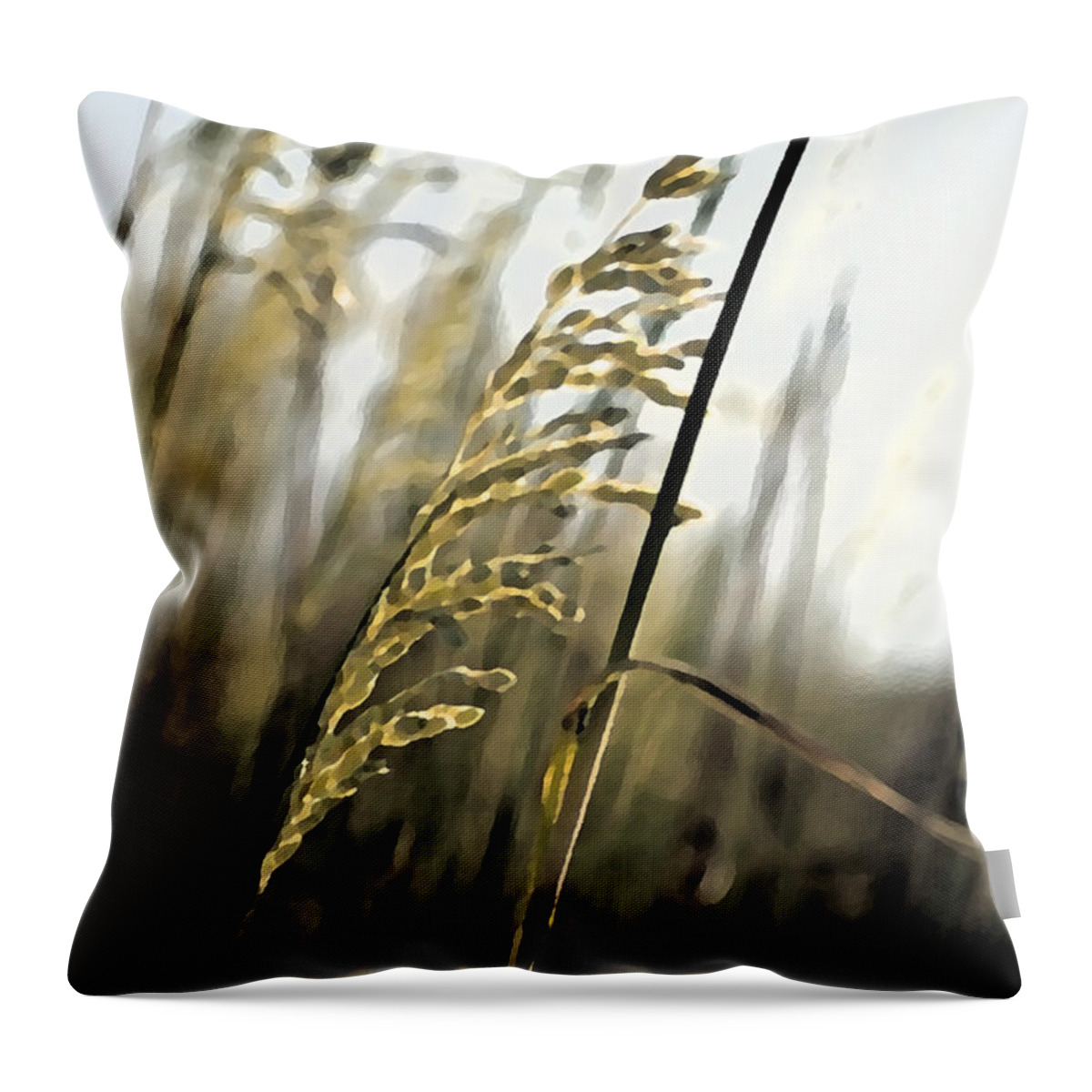 Grass Throw Pillow featuring the photograph Artistic Grass - PLA377 by Gordon Sarti