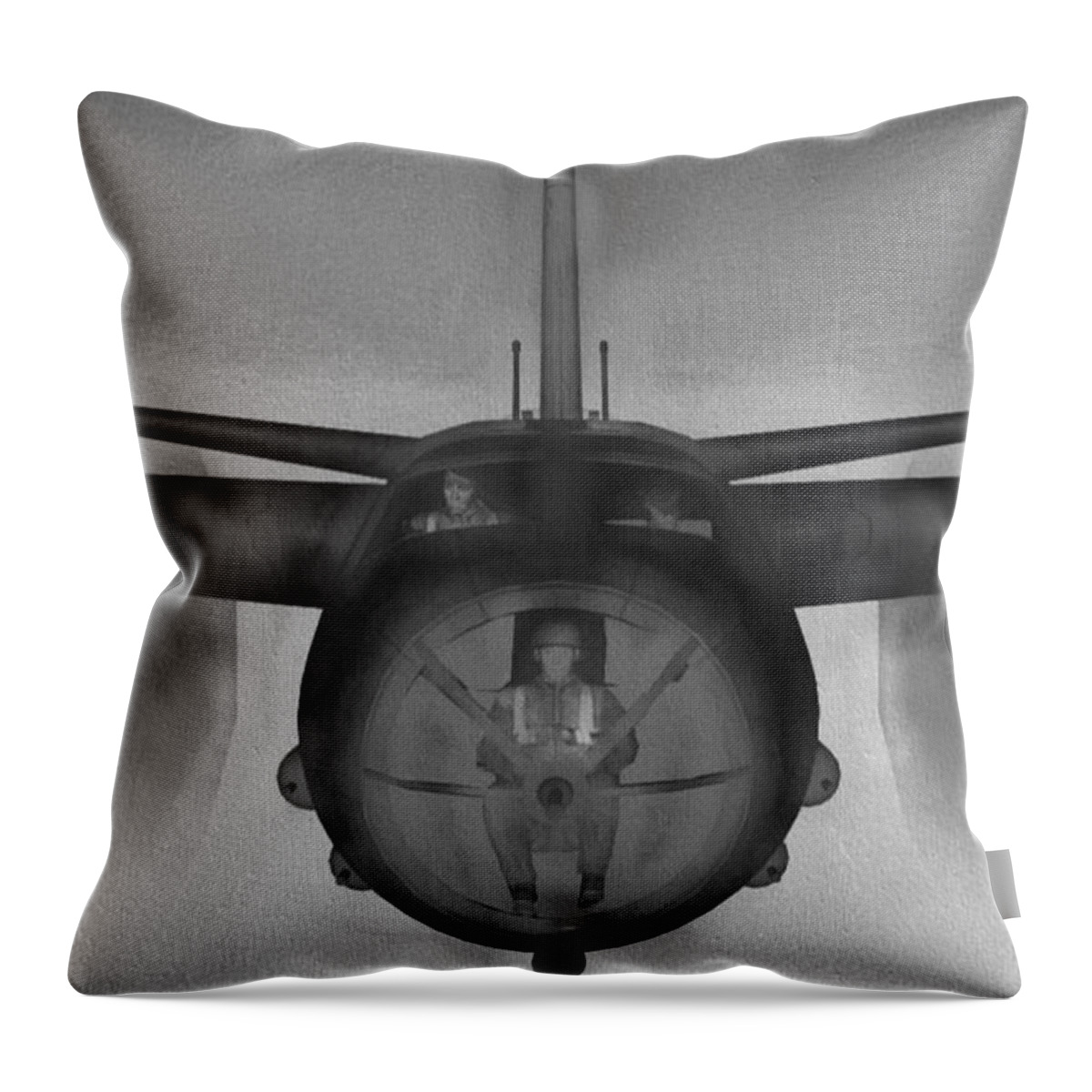 Martin B-26 Marauder Throw Pillow featuring the digital art B-26 Triptych No 3 #3 by Tommy Anderson