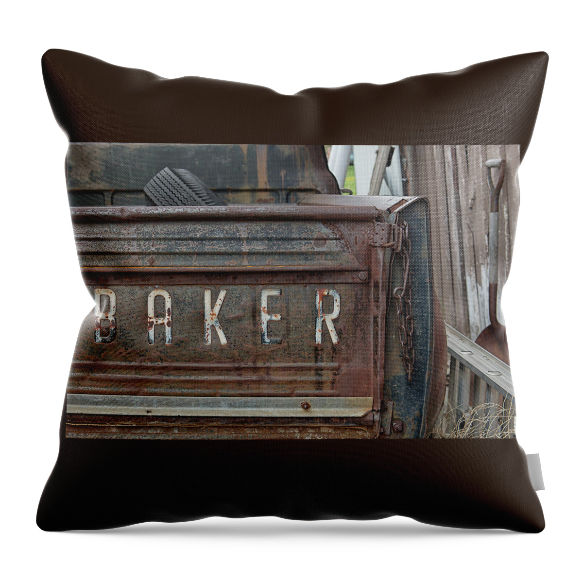 Americana Throw Pillow featuring the photograph Baker Studebaker #1 by Bert Peake