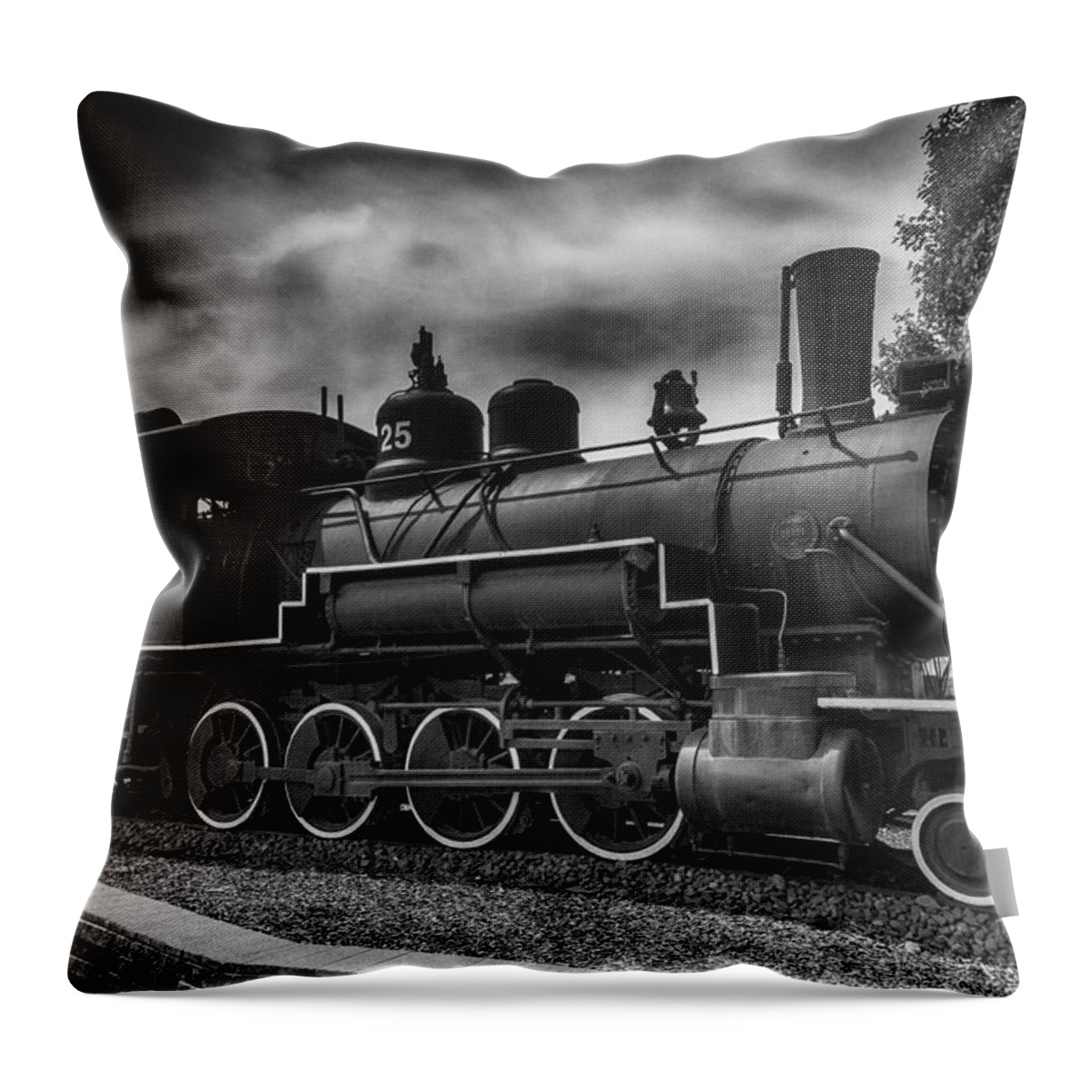 Baldwin Steam Engine Throw Pillow featuring the photograph Baldwin Steam Engine #1 by Garry Gay