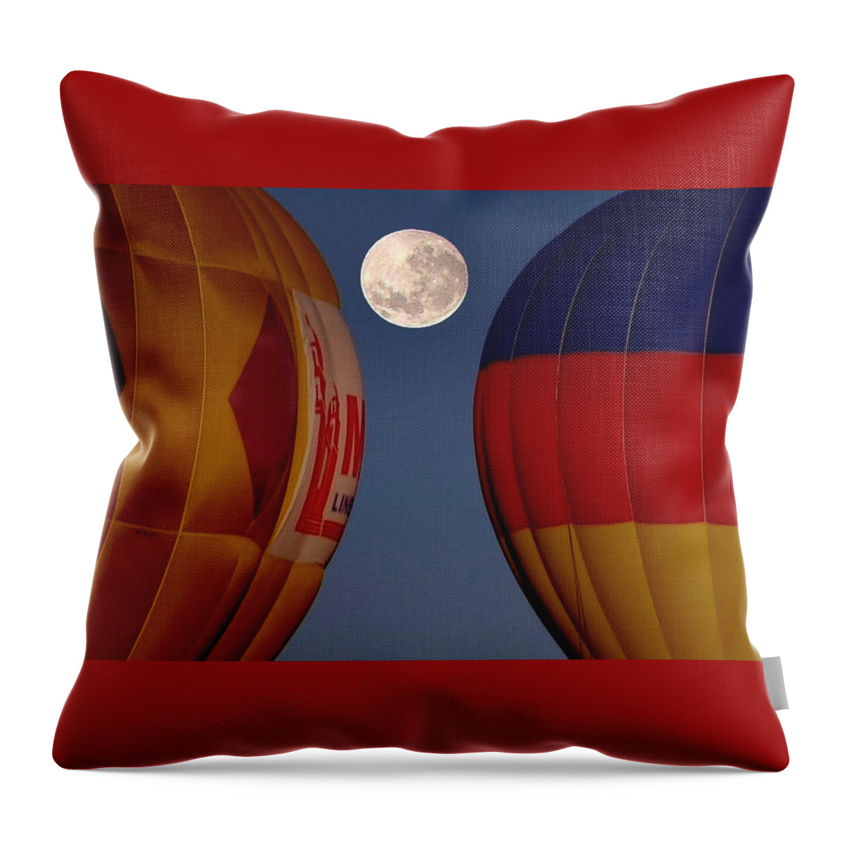 Balloons Throw Pillow featuring the photograph Balloon Spectators.. by Al Swasey