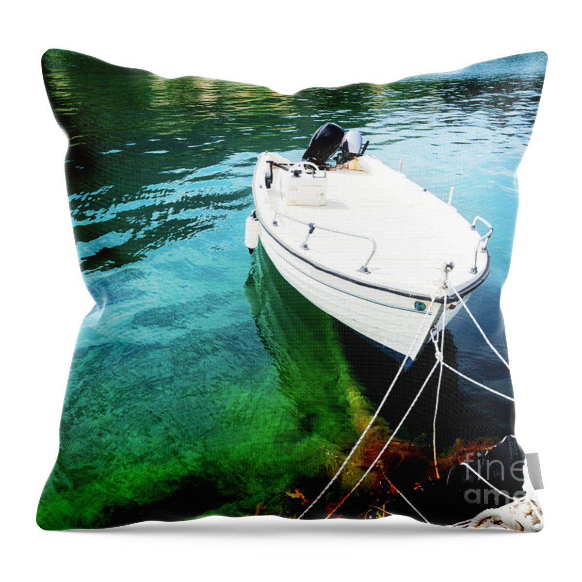 Zakynthos Throw Pillow featuring the photograph Greek Vacations by Anastasy Yarmolovich