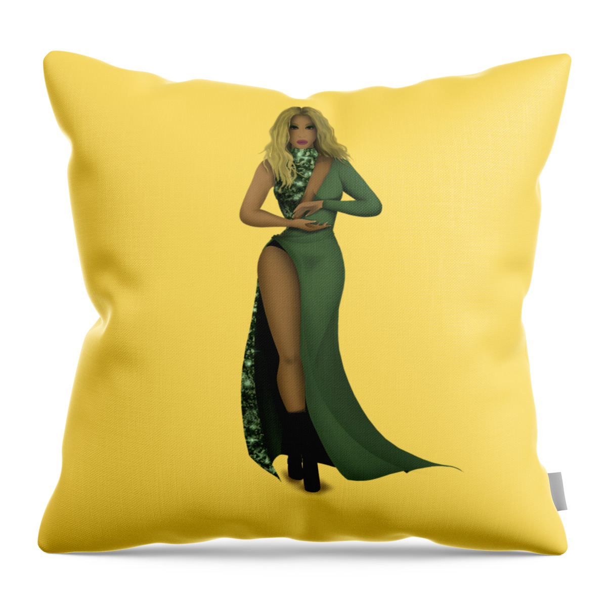 Beyonce Throw Pillow featuring the digital art Beyonce - Run The World Girls #1 by Bo Kev
