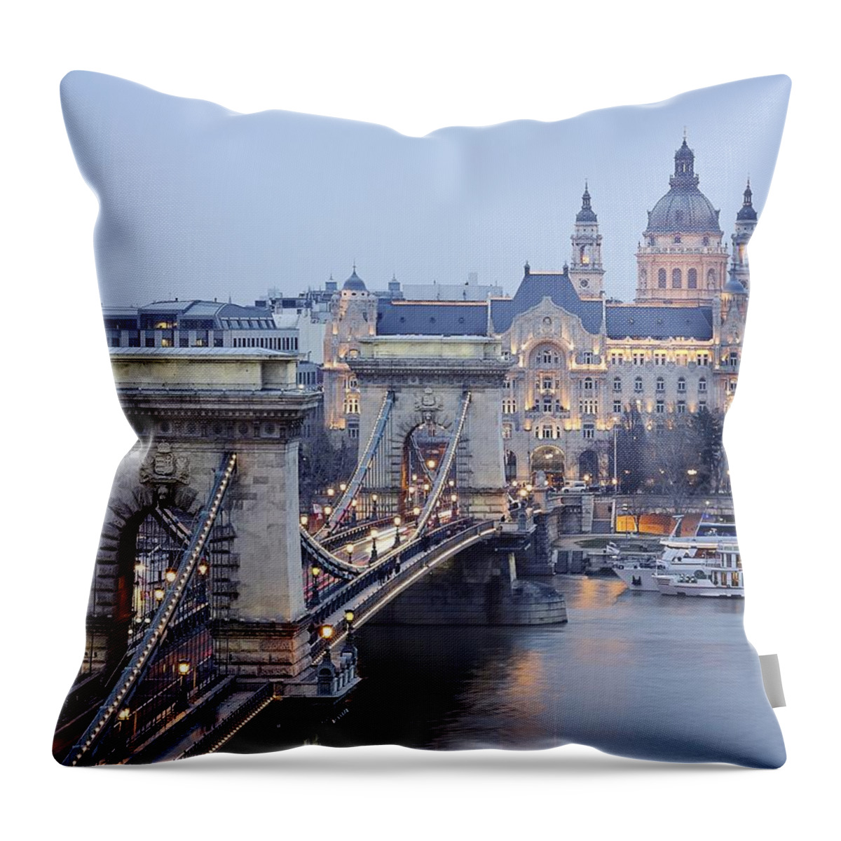 Budapest Throw Pillow featuring the photograph Budapest #1 by Mariel Mcmeeking