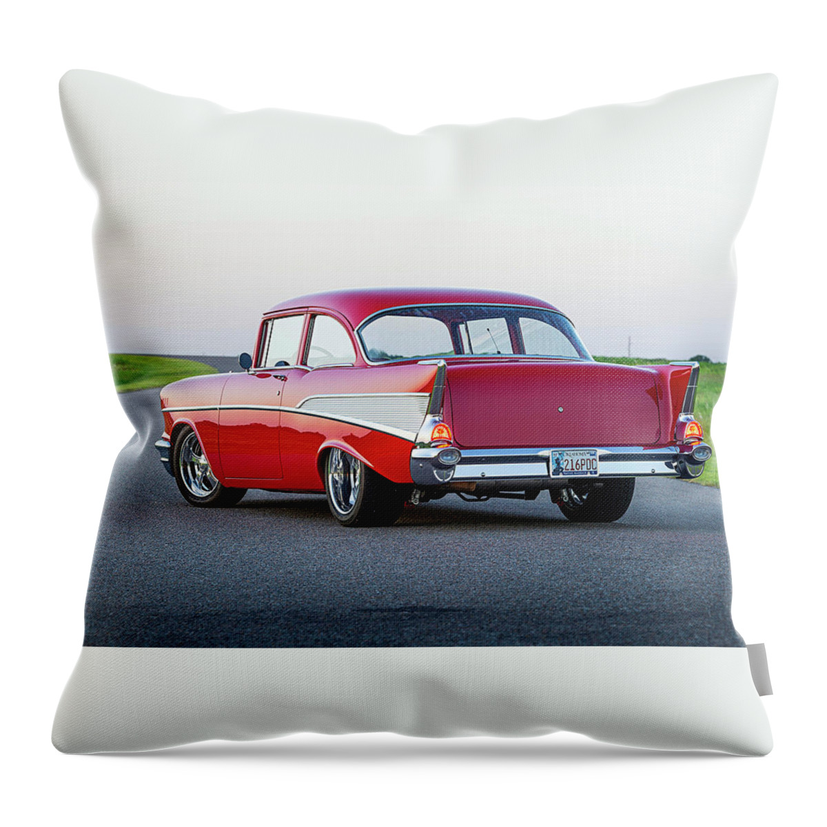 Chevrolet 210 Throw Pillow featuring the photograph Chevrolet 210 #1 by Jackie Russo