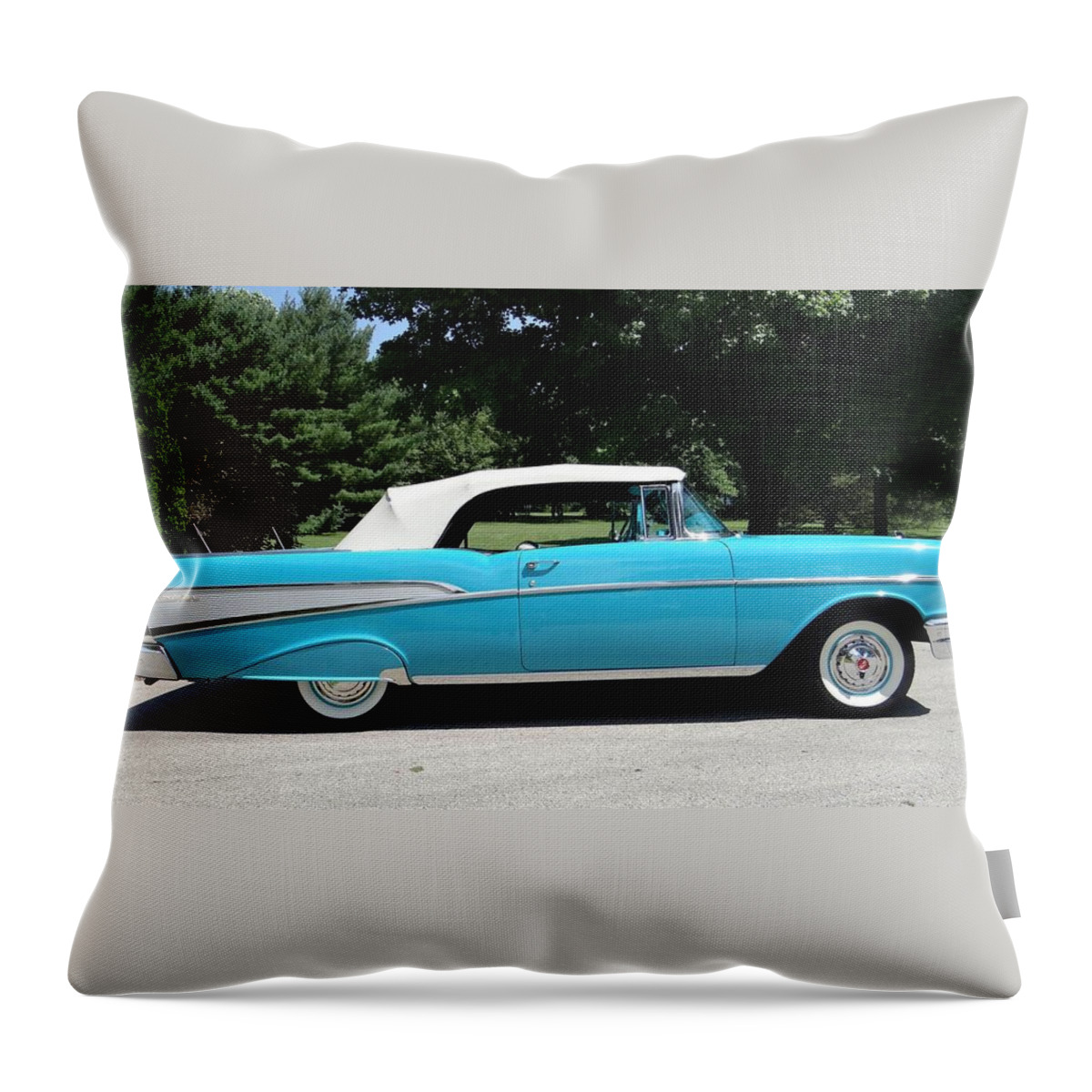 Chevrolet Bel Air Throw Pillow featuring the photograph Chevrolet Bel Air #1 by Mariel Mcmeeking