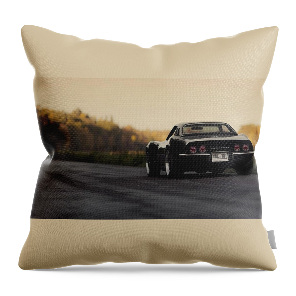 Chevrolet Corvette Throw Pillow featuring the photograph Chevrolet Corvette #1 by Mariel Mcmeeking