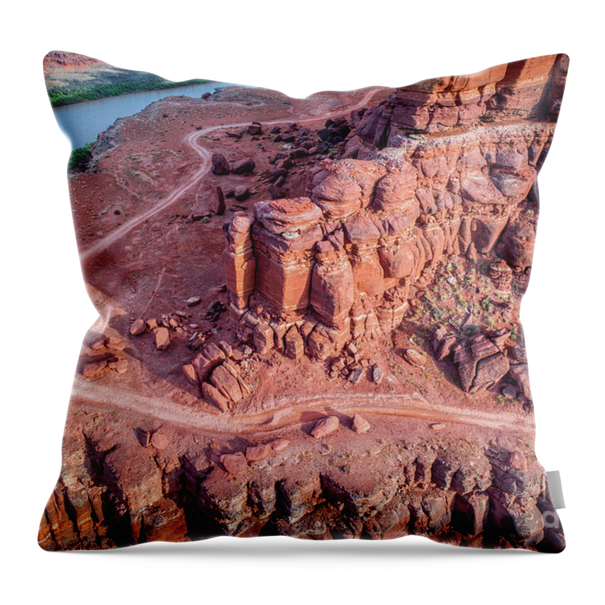 4wd Throw Pillow featuring the photograph Chicken Corner Trail and Colorado River #2 by Marek Uliasz