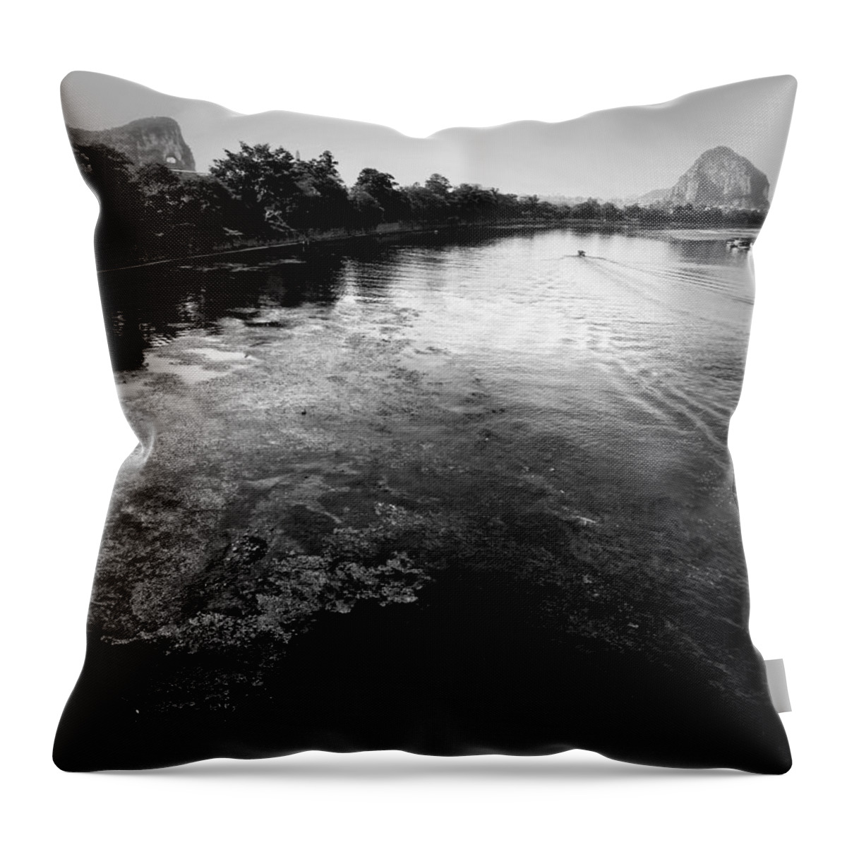 Beautiful Throw Pillow featuring the photograph China Guilin landscape scenery photography #1 by Artto Pan