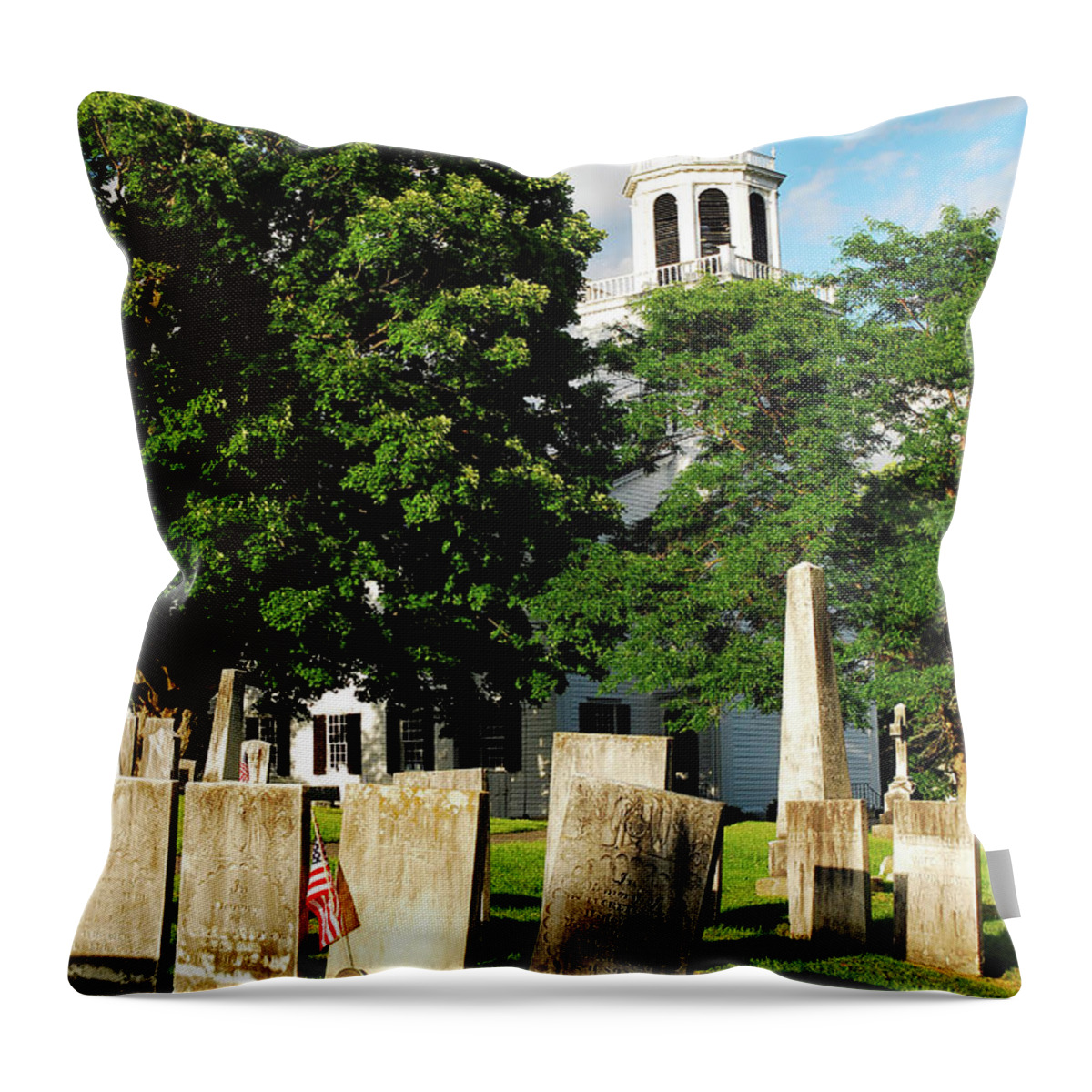 Lee Throw Pillow featuring the photograph Church on the Hill #1 by James Kirkikis