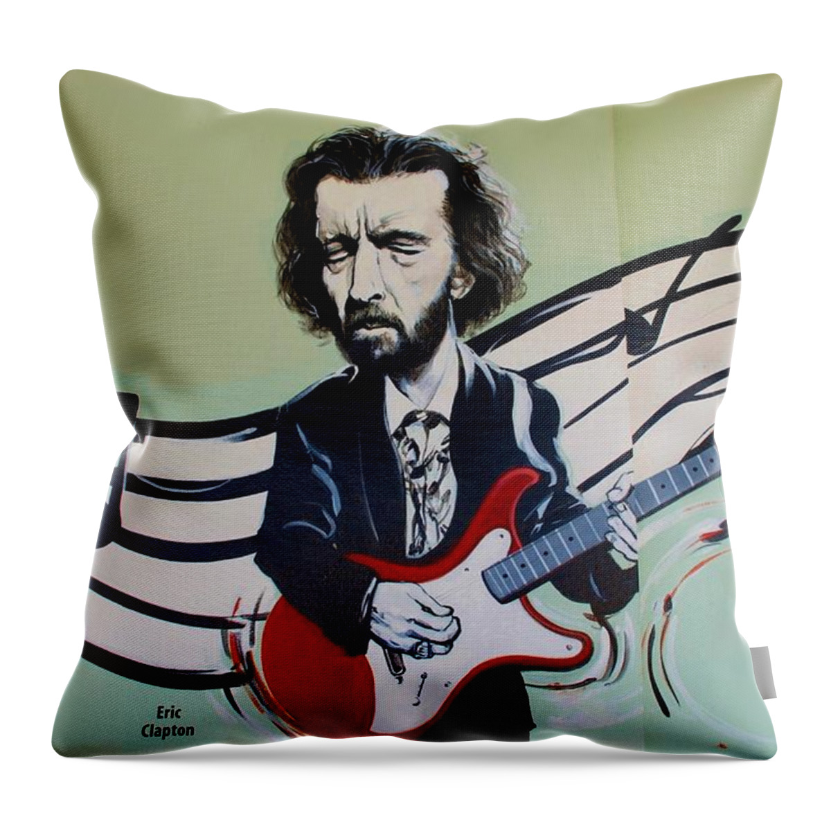 Eric Clapton Throw Pillow featuring the photograph Clapton #1 by Rob Hans
