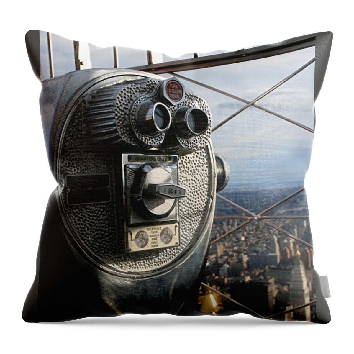 Coin Operated Viewer Throw Pillow featuring the photograph Coin Operated Viewer by Debbie Cundy