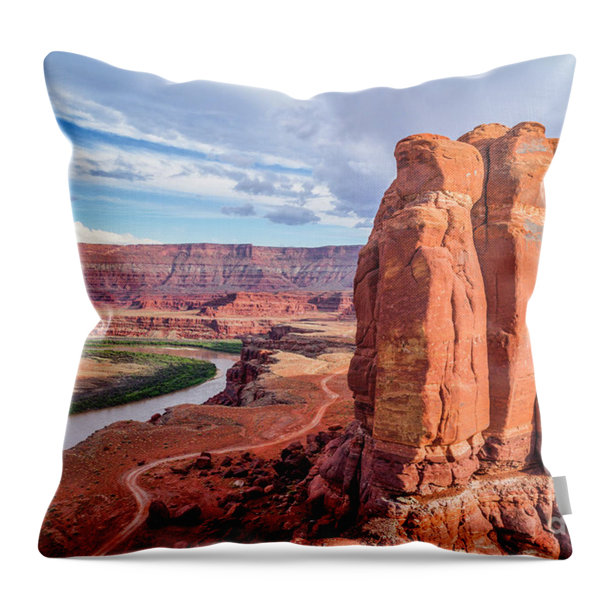 4wd Throw Pillow featuring the photograph Colorado River and Chicken Corner Trail #2 by Marek Uliasz
