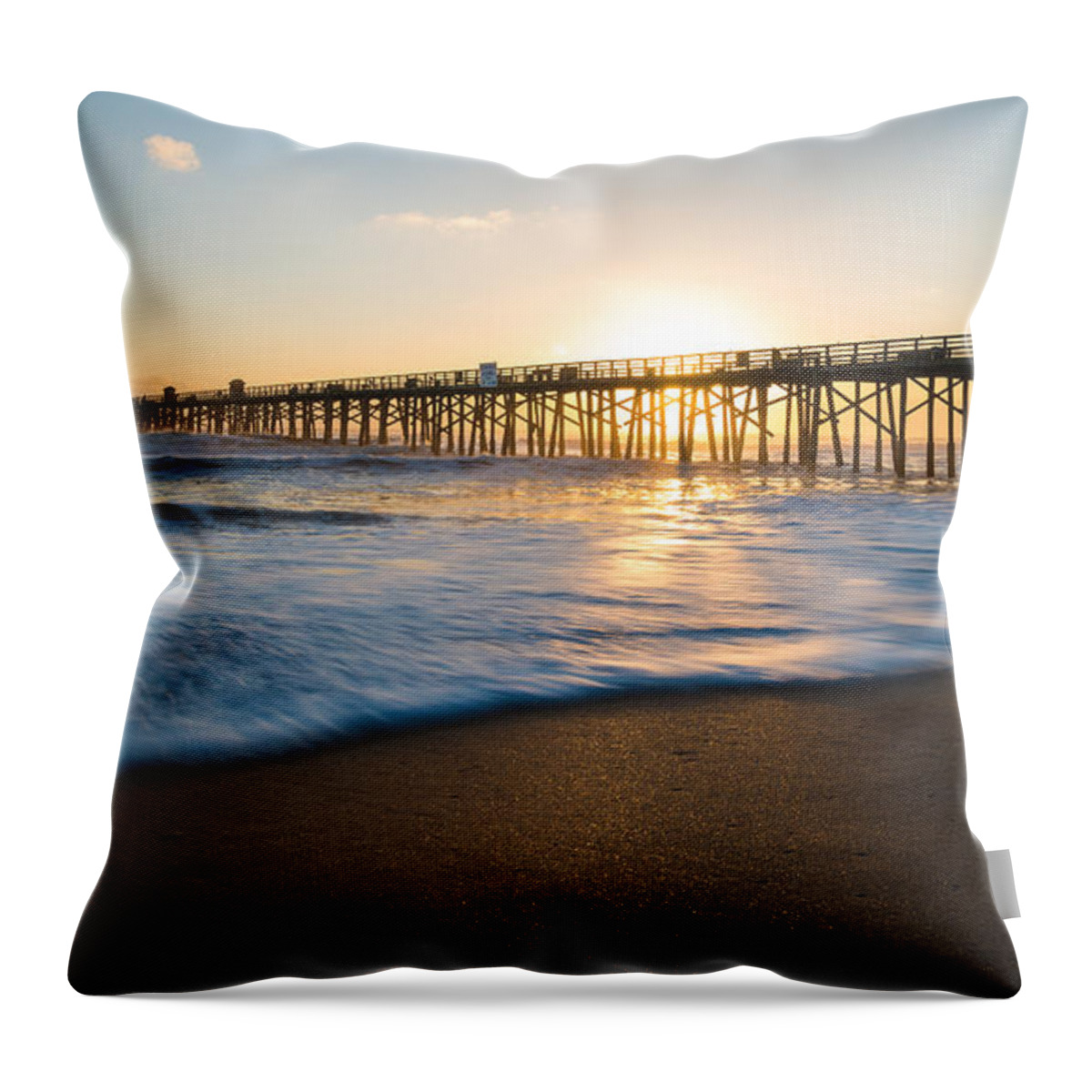 Flagler Beach Throw Pillow featuring the photograph Colorful Start #1 by Kristopher Schoenleber