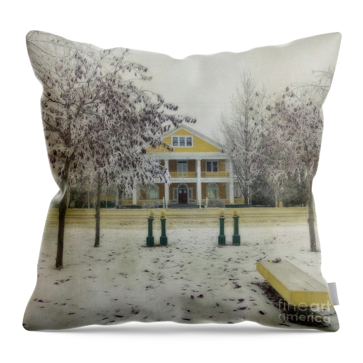Dawson City Throw Pillow featuring the photograph Commissioner's Residence #2 by Priska Wettstein