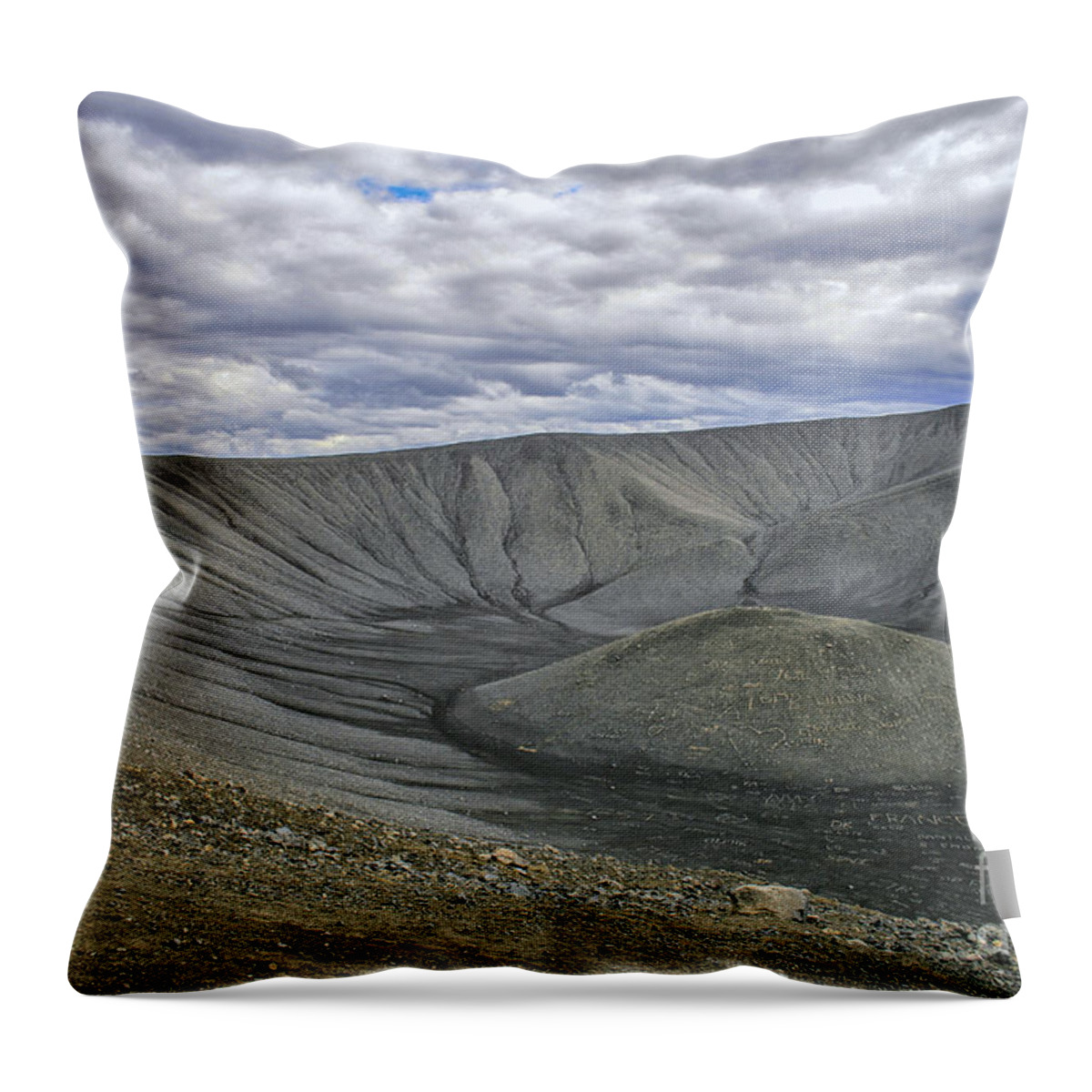 Crater Throw Pillow featuring the photograph Crater by Patricia Hofmeester