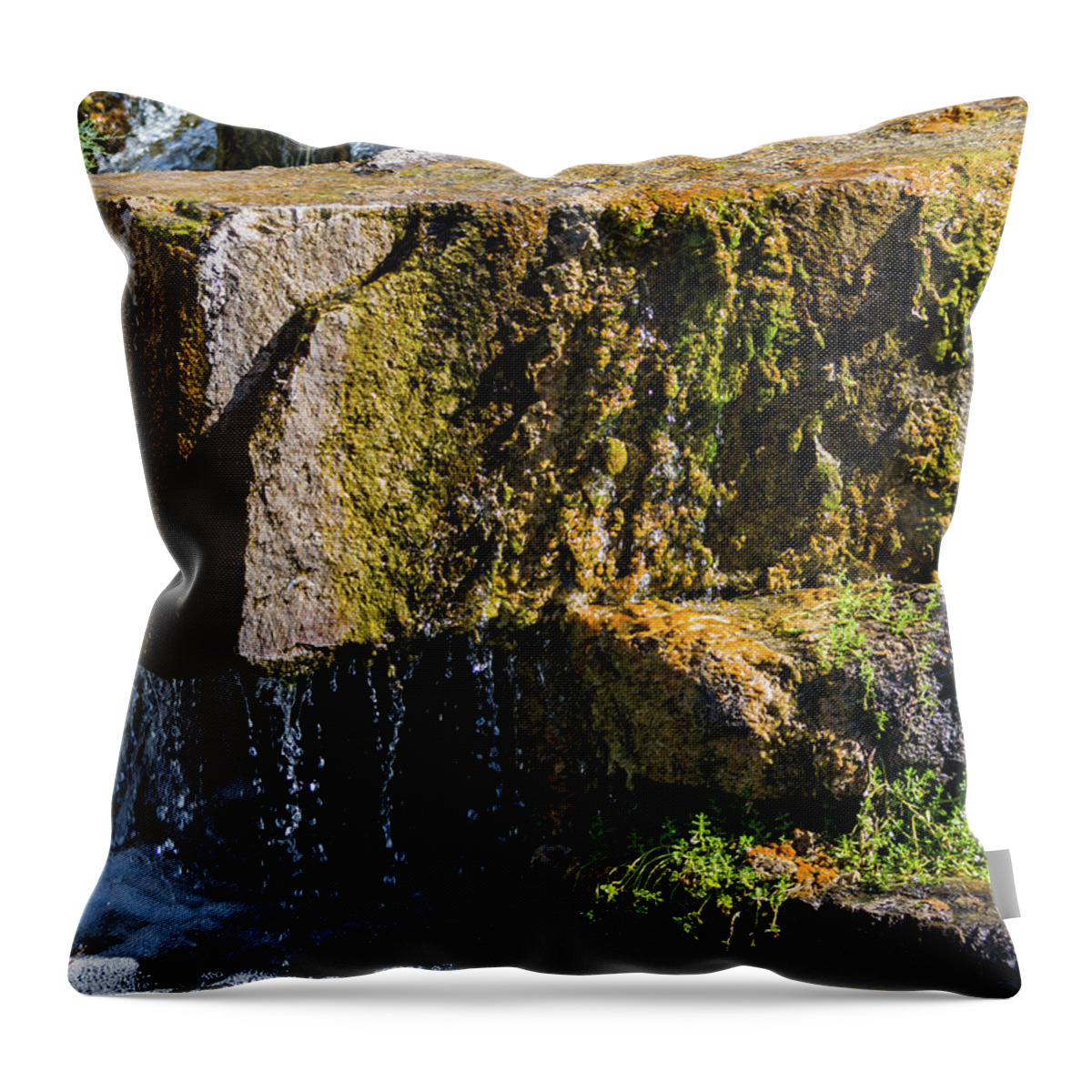 Waterfall Throw Pillow featuring the photograph Desert Waterfall 2 by Douglas Killourie