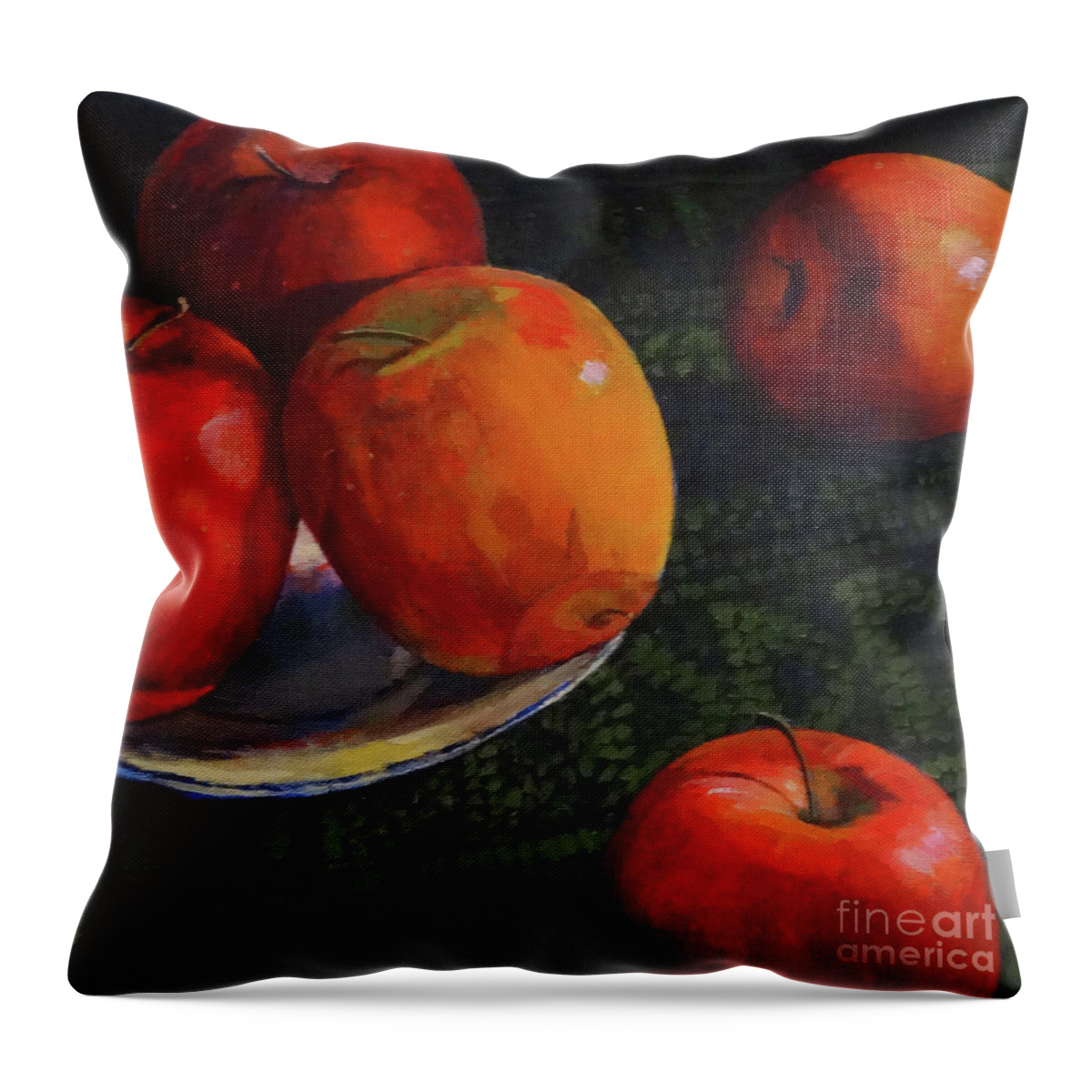 Still Life Throw Pillow featuring the painting Don't Worry About Fitting In #1 by Joan Coffey