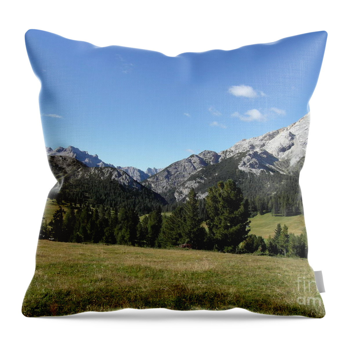 Durrenstein Throw Pillow featuring the photograph Durrenstein, Dolomites, Italy #2 by Quintin Rayer