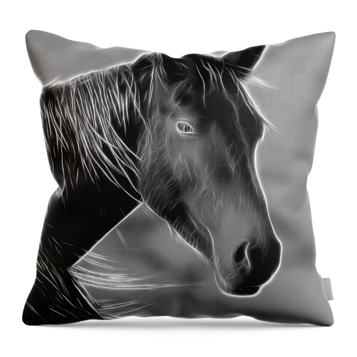 Horse Throw Pillow featuring the photograph Equine #1 by Steve McKinzie