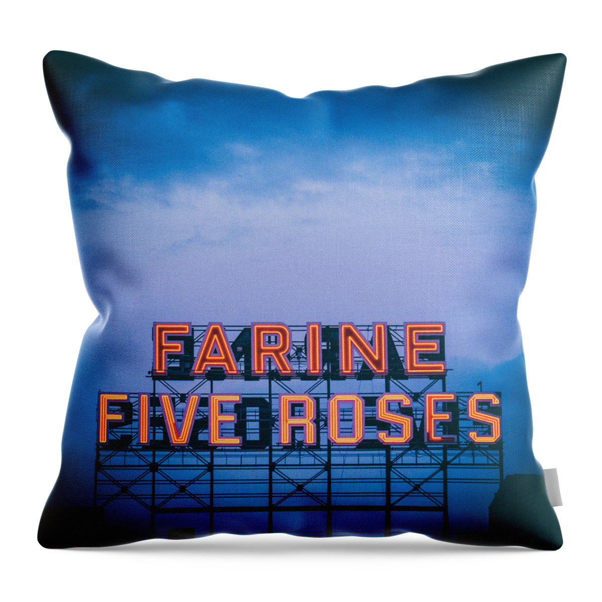 Montreal Throw Pillow featuring the photograph Farine Five Roses #1 by Tanya Harrison