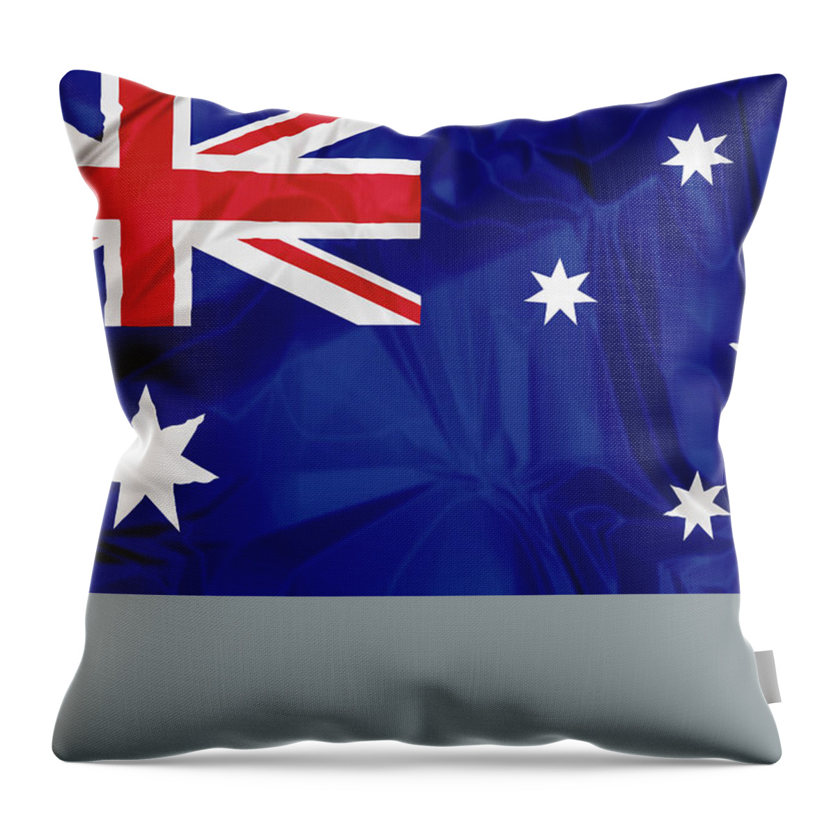 Flag Throw Pillow featuring the digital art Flag of Australia #1 by Benny Marty