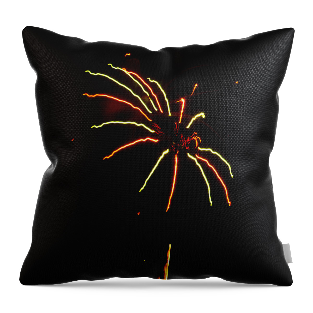 Fireworks Throw Pillow featuring the photograph Fourth of July #1 by Bill Barber