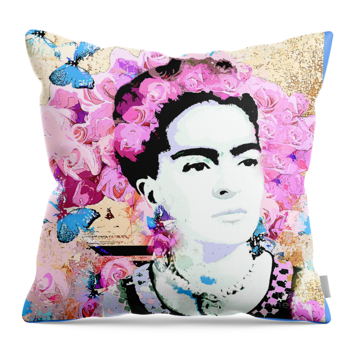 Frida Kahlo Throw Pillow featuring the painting Frida Kahlo #2 by Saundra Myles