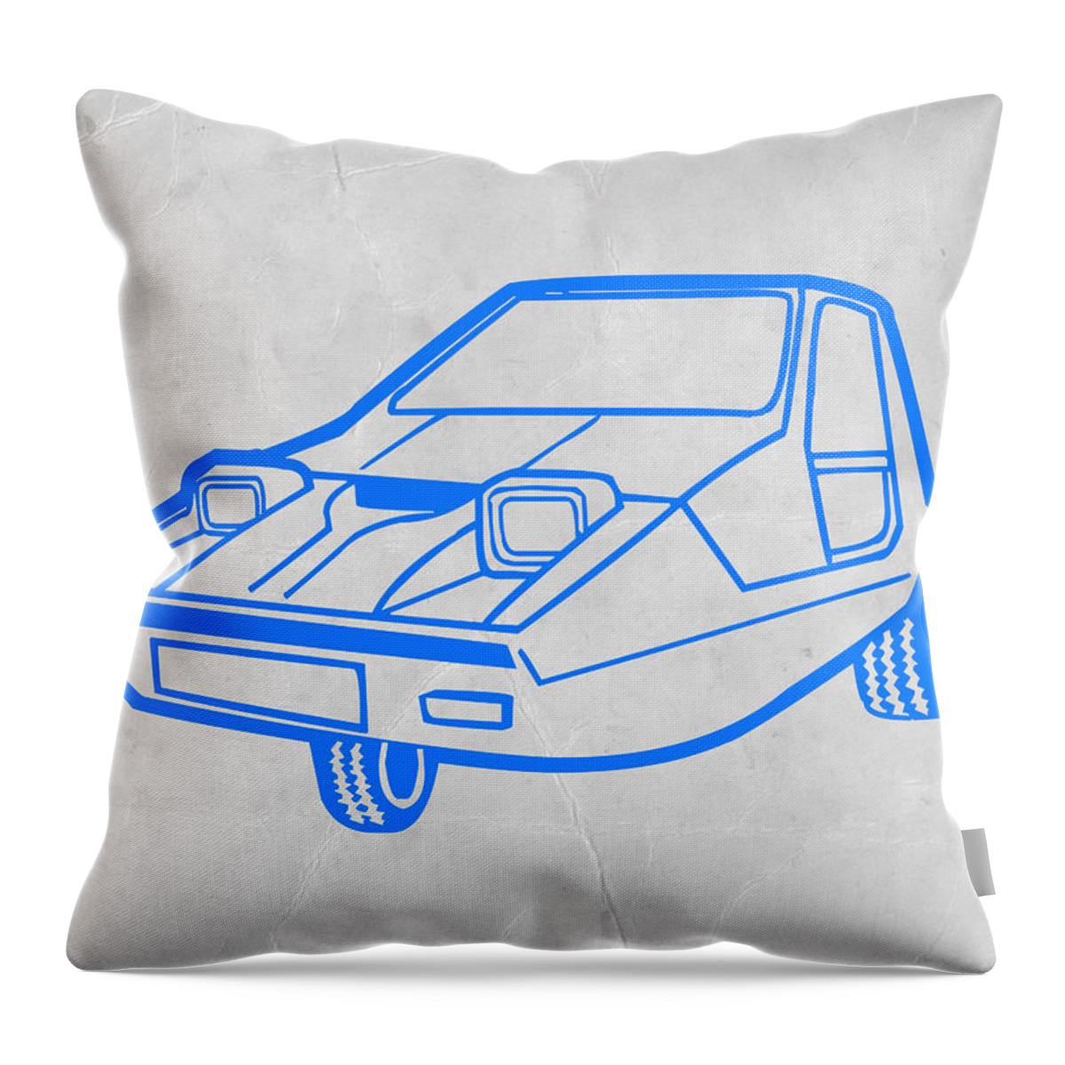 Auto Throw Pillow featuring the digital art Funny car #1 by Naxart Studio