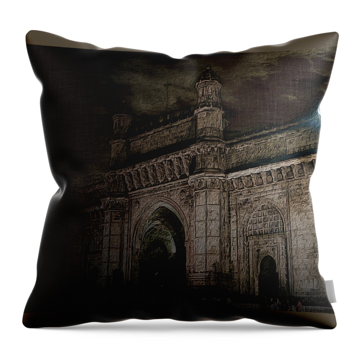 Mumbai Throw Pillow featuring the photograph Gate Way Of India #2 by Manjot Singh Sachdeva