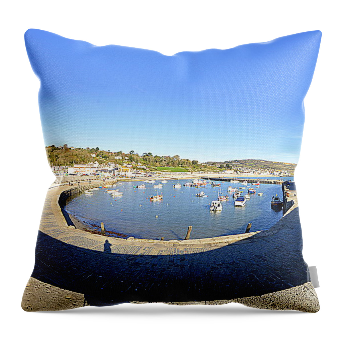 Harbour Throw Pillow featuring the photograph Harbour #1 by Andy Thompson