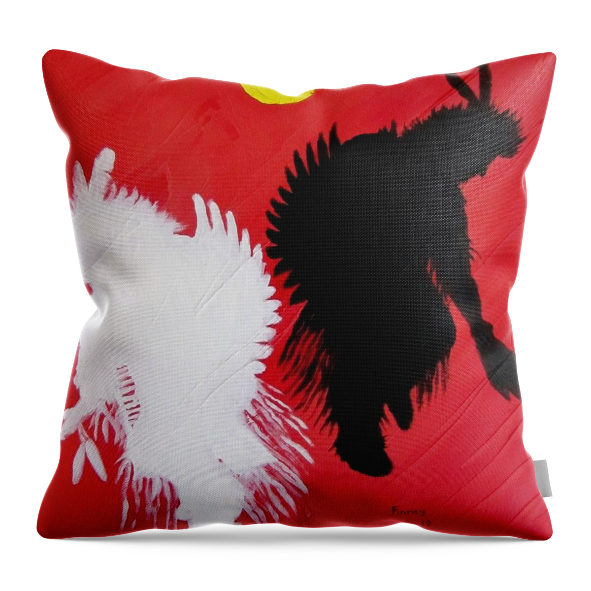 Harvest Dance Throw Pillow featuring the painting Harvest Dance #1 by Michael TMAD Finney
