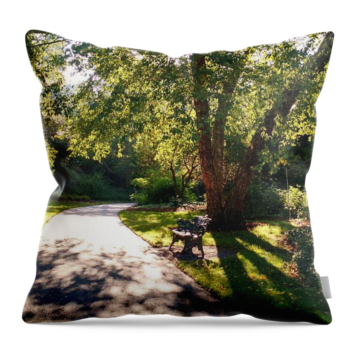 Morning Light Throw Pillow featuring the photograph Have a Seat #1 by Anita Adams
