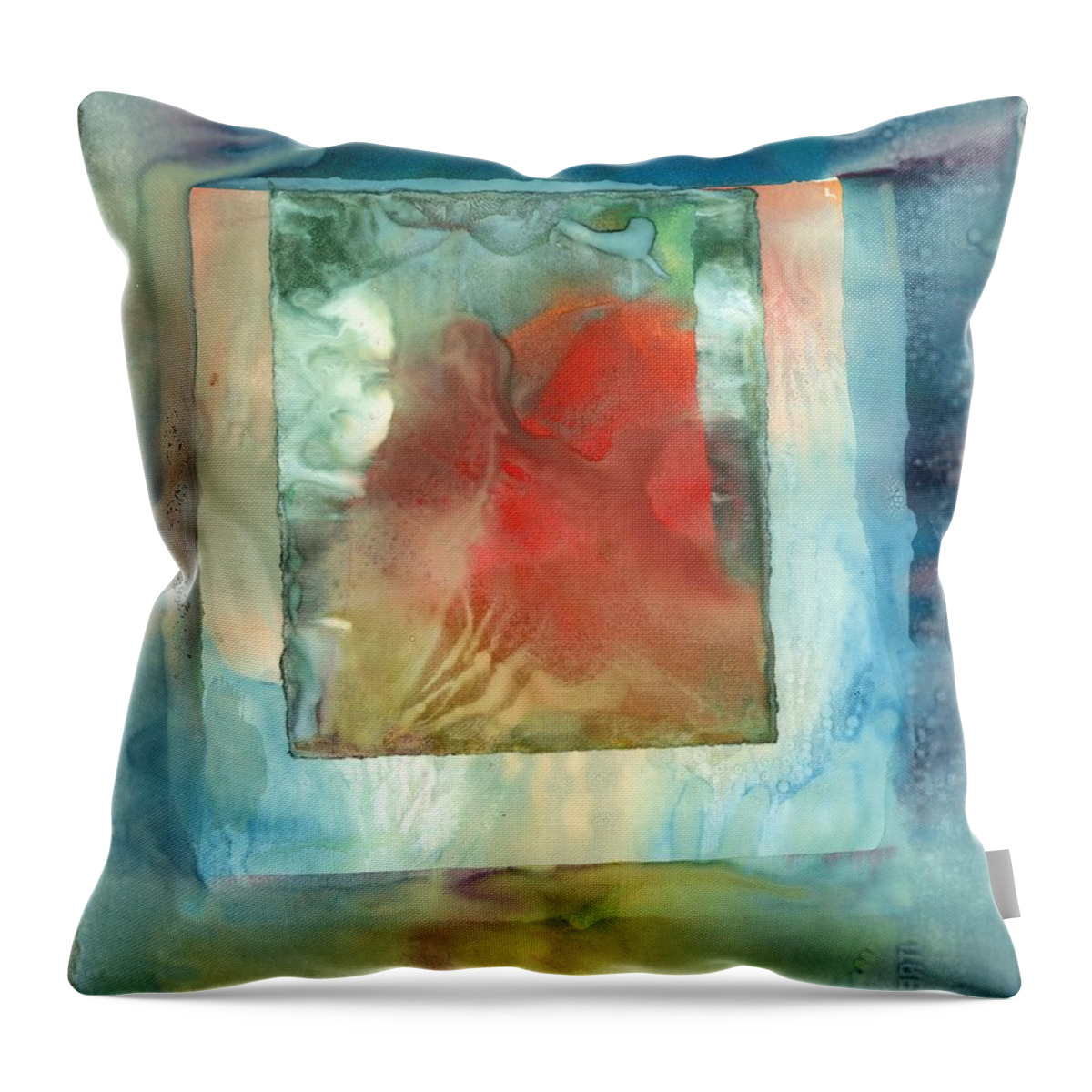 Throw Pillow featuring the painting Heart at Your Door #1 by Sperry Andrews