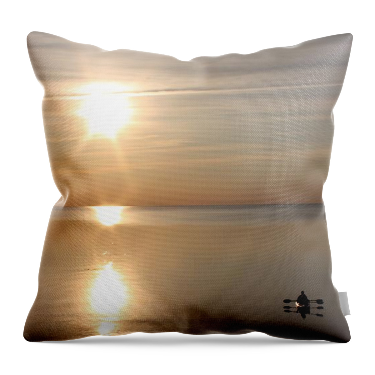 Kayak Throw Pillow featuring the photograph Heavenly Kayak #1 by Pat Purdy