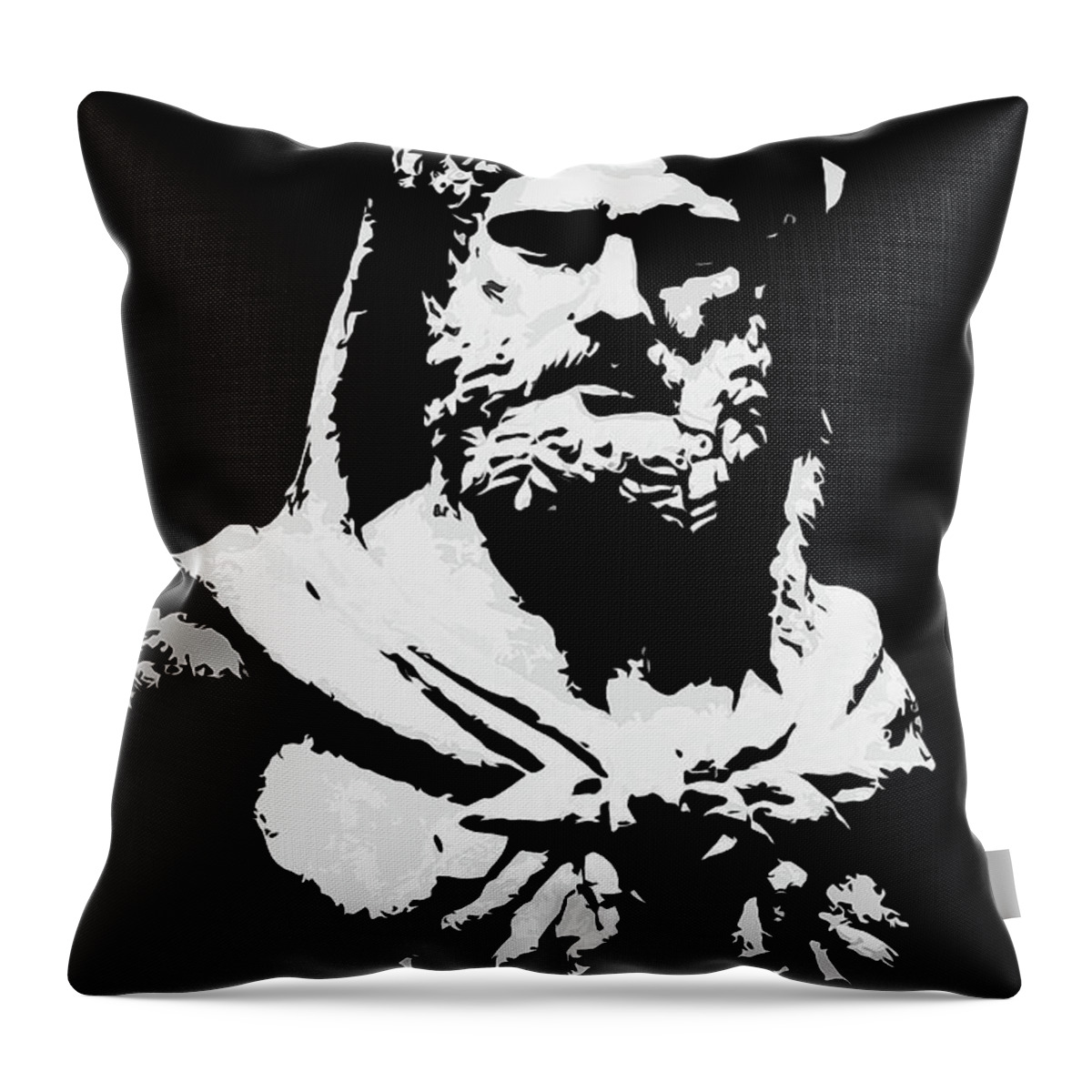 Warrior Throw Pillow featuring the painting Heracles, the Divine Hero #1 by AM FineArtPrints