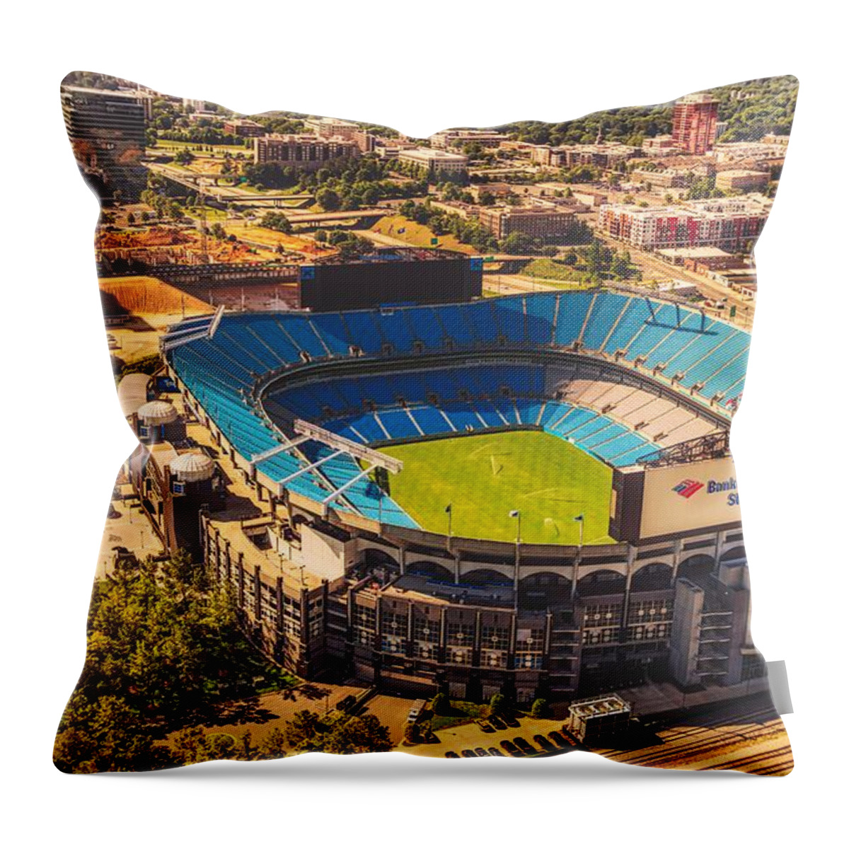Charlotte Throw Pillow featuring the photograph Home Of The Carolina Panthers #1 by Mountain Dreams