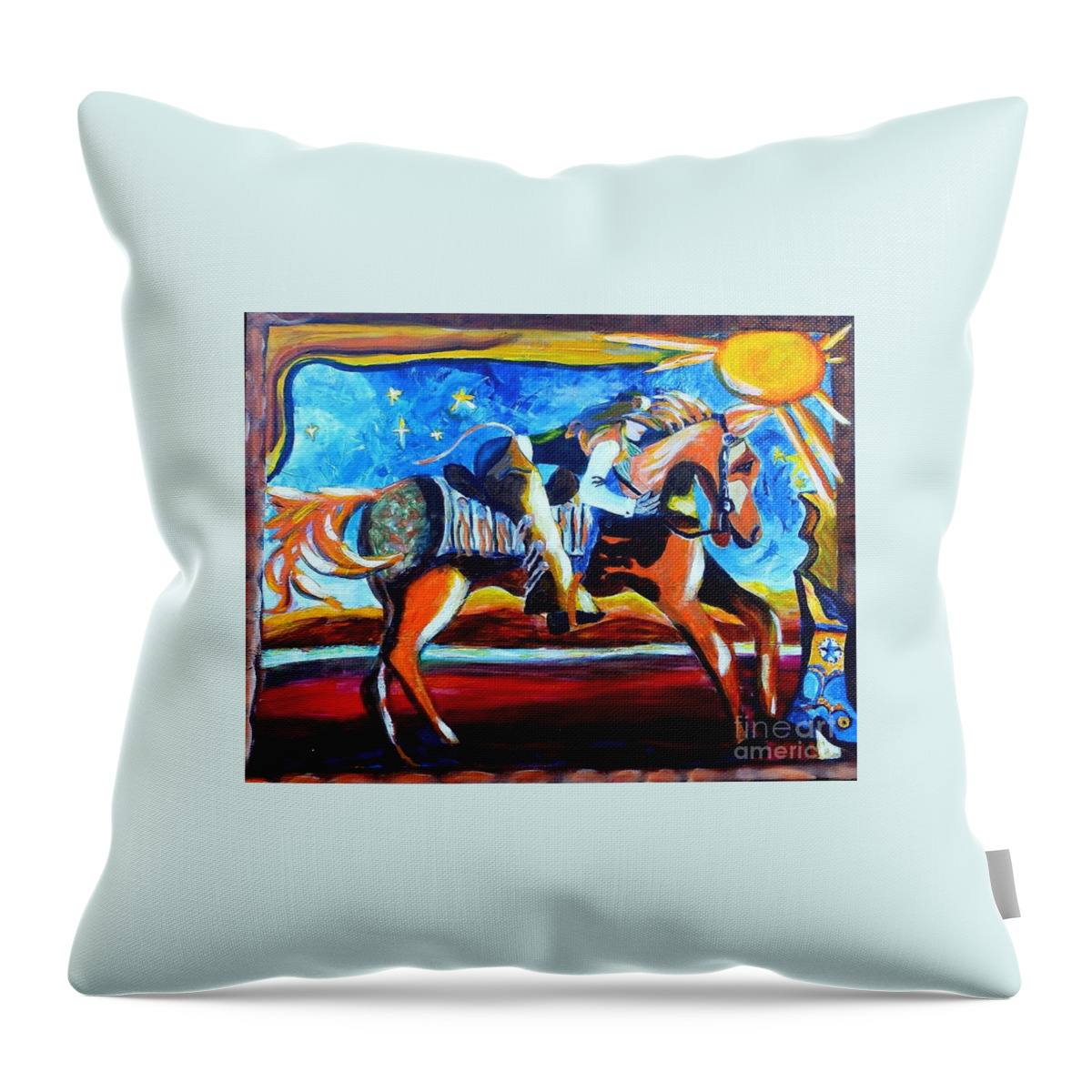 Horse Throw Pillow featuring the painting Horse Whisperer #1 by Jayne Kerr